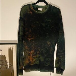 Cotton Citizen Green and Orange Tie-Dye Top